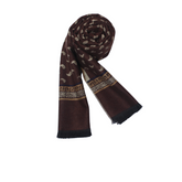 MOCHA MINI PAISLEY WOOL SCARF